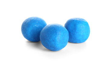 Chewing gums on white background