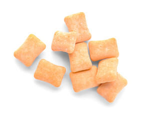 Chewing gums on white background