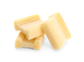 Chewing gums on white background