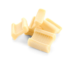 Chewing gums on white background