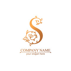 Premium Vector S logo. Monnogram, lettering. Personal logo or sign for branding an elite company.