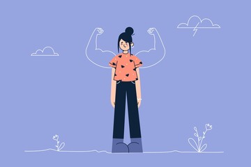 Self esteem, self confidence, strength concept