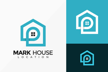 Pin Mark House Location Logo Design. Modern Idea logos designs Vector illustration template