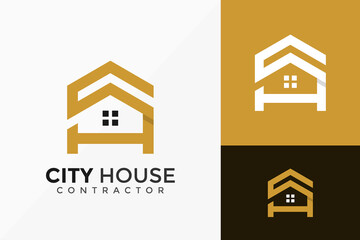 Letter CH City House, Real Estate Logo Design. Modern Idea logos designs Vector illustration template