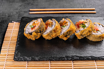 baked sushi rolls with tuna
