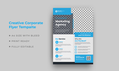 Naklejka premium Corporate business flyer template Premium Vector 