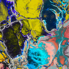 Muddy Texture. Fantasy Blue Ink. Muddy Print.