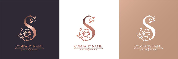 Premium Vector S logo. Monnogram, lettering. Personal logo or sign for branding an elite company.