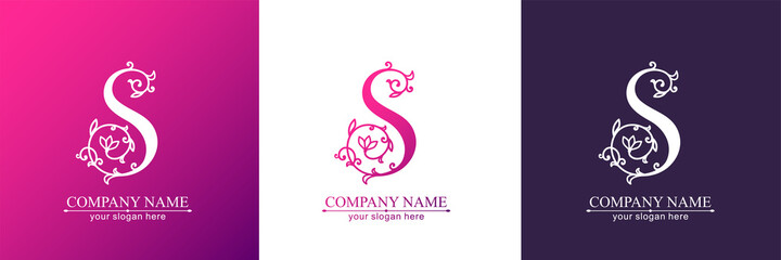 Premium Vector S logo. Monnogram, lettering. Personal logo or sign for branding an elite company.