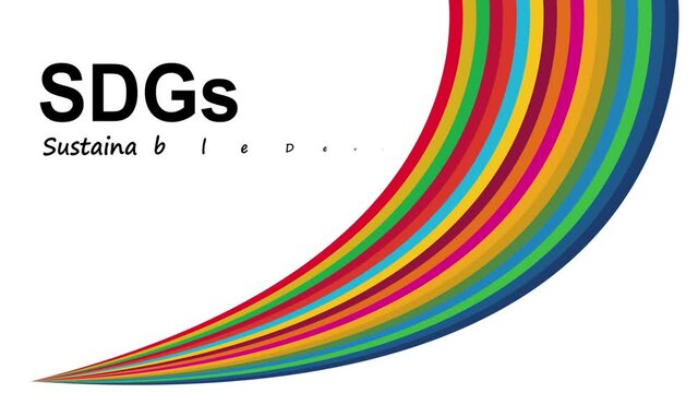 SDGs指定色のタイトルアニメーション