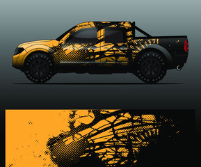 Truck decal graphic wrap vector, abstract background © yogart
