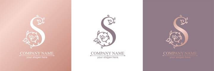 Premium Vector S logo. Monnogram, lettering. Personal logo or sign for branding an elite company.