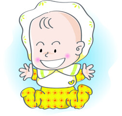vector cartoon cute happy baby laugh