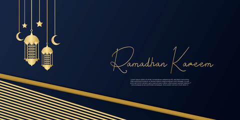 Beige Background 3d design is Arabian vintage decorative hanging lamp are on fire. Blue gold ramadan background.