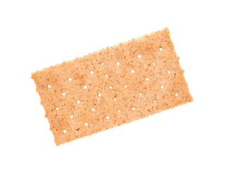 Whole grain cracker isolated on white