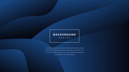 Paper layer circle blue abstract background. Curves and lines use for banner, cover, poster, wallpaper, design with space for text.