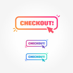 Checkout Button with Cursor Label Set