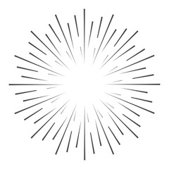 Fototapeta premium Starburst, sun rays. Comic explosion effect. Radial lines. Starburst, sunburst. Flat vector illustration isolated on white.