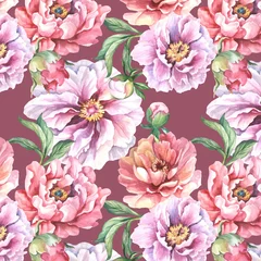 Gardinen seamless pattern with flowers.watercolor © OLGA