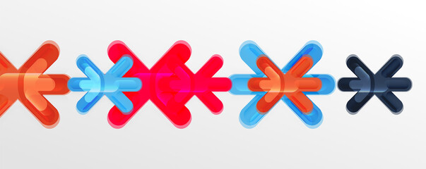 Obraz premium Abstract glossy crosses background for business or technology presentations, internet posters or web brochure covers