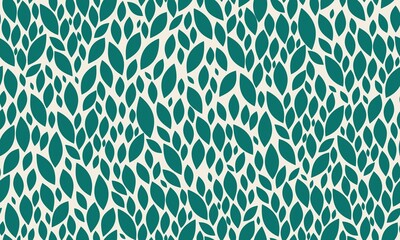 Leaves Seamless Pattern. Floral Pattern with Green Leaves on White Background. Botanical Design for Wedding, Anniversary, Birthday and Party. Leaf Modern Abstract Print Design. Vector EPS 10