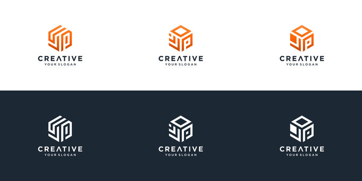 Initials jp logo design template