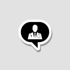 Simple Medical Doctor sticker icon