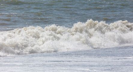 Wave on the seashore as a background.