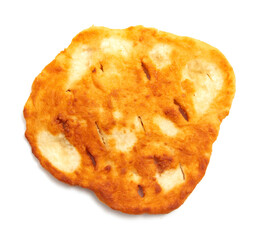 Fresh fried tortilla isolated over white