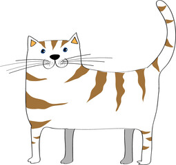 vector cartoon big cat 