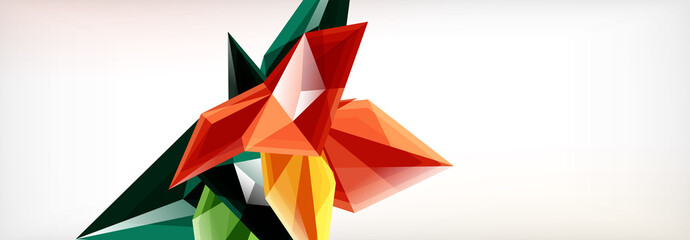 Vector 3d triangles and pyramids abstract background for business or technology presentations, internet posters or web brochure covers