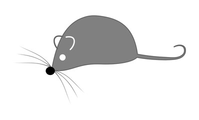 a grey mouse on his profile with a big moustache