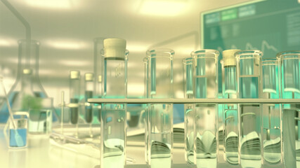 cg medicine 3d illustration, clinical natural water analysis