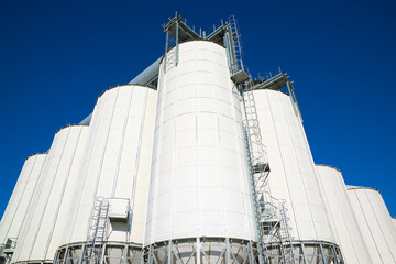 Metal tanks in a farm