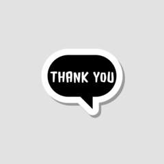  Thank you speech bubble sticker