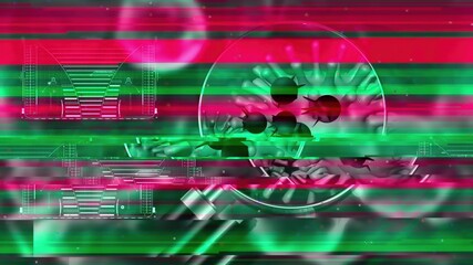3d illustration - Digital Tv Bad Signal Transmission ,Noise, Static