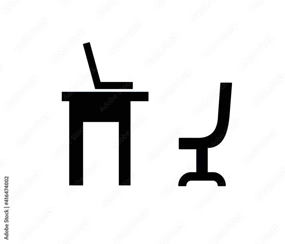 Poster working space vector icon. editable stroke. symbol in line art style for design, presentation, websi