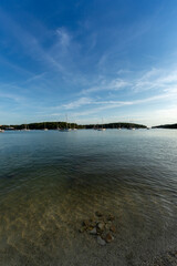 Yachts in a bay, in Banjole, Croatia