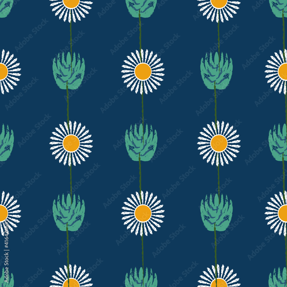 Poster spring flowers seamless repeat pattern print background