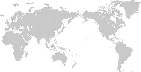 ドット世界地図素材