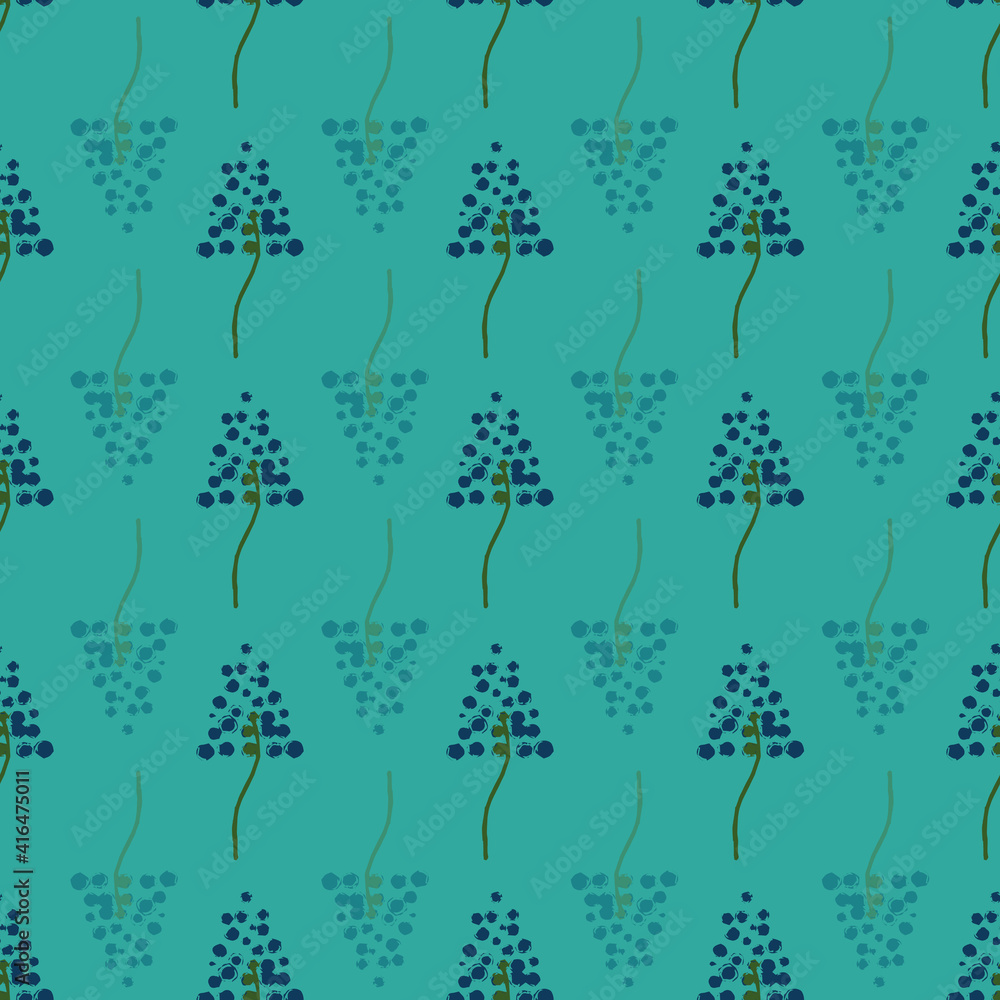 Poster spring flowers seamless repeat pattern print background