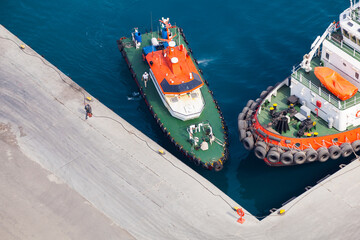 Pilot boat and a tug, Saudi Arabia port