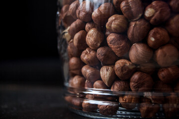 Cobnuts a in glass container