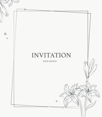 Invitation illustration collection of various patterns