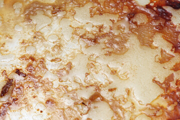 Dirty palm oil after cooking in pot