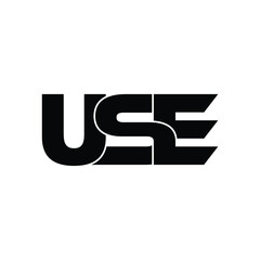 USE letter monogram logo design vector