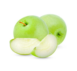 Fresh green apple isolated on white background