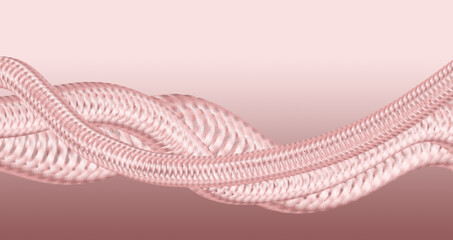 Geschwungene futuristische Ketten in verschiedenen Schattierungen - glänzendes abstraktes Design 