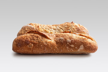 Two French mini baguettes with a delicious crispy crust