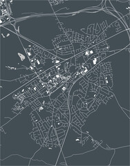 map of the city of Wakefield, England, UK